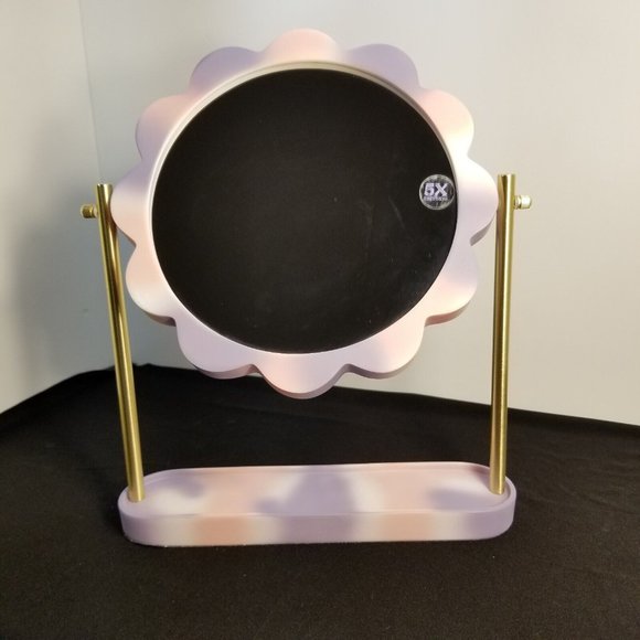 NEW Wild Sage 5X Tie Dye Daisy Vanity Mirror Resin/Metal - Multicolor - Picture 2 of 8